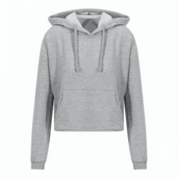 Just Hoods Női kapucnis pulóver Just Hoods AWJH016 Women'S Cropped Hoodie -L, Heather Grey