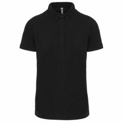 Designed To Work Férfi galléros póló Designed To Work WK225 Men'S Short Sleeve Stud polo Shirt -L, Black