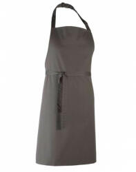 Premier Uniszex, női, férfi kötény, szakács, pincér Premier PR150 Colours Collection’ Bib Apron -Egy méret, Dark Grey