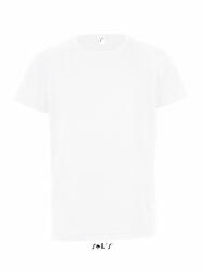 SOL'S Gyerek póló SOL'S SO01166 Sol'S Sporty Kids - Raglan-Sleeved T-Shirt -6A, White