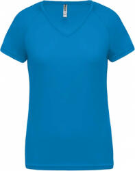 Proact Női póló Proact PA477 Ladies’ v-neck Short Sleeve Sports T-Shirt -XS, Sporty Royal Blue
