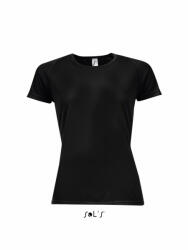 SOL'S Női póló SOL'S SO01159 Sol'S Sporty Women - Raglan-Sleeved T-Shirt -2XL, Black