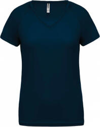 Proact Női póló Proact PA477 Ladies’ v-neck Short Sleeve Sports T-Shirt -S, Sporty Navy