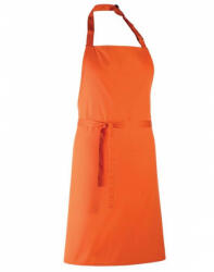 Premier Uniszex, női, férfi kötény, szakács, pincér Premier PR150 Colours Collection’ Bib Apron -Egy méret, Orange