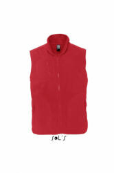 SOL'S Uniszex SOL'S SO51000 Sol'S norway - Sleeveless Fleece Cardigan -XS, Red