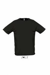 SOL'S Férfi póló SOL'S SO11939 Sol'S Sporty - Raglan Sleeved T-Shirt -XL, Black