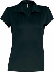 Proact Női galléros póló Proact PA483 Ladies' Short-Sleeved polo Shirt -XL, Black