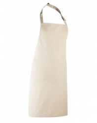 Premier Uniszex, női, férfi kötény, szakács, pincér Premier PR150 Colours Collection’ Bib Apron -Egy méret, Natural