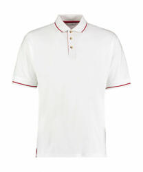 Kustom Kit Férfi rövid ujjú galléros póló Kustom Kit Men's Classic Fit St. Mellion Polo L, Fehér/Bright Piros