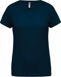 Proact Női póló Proact PA477 Ladies’ v-neck Short Sleeve Sports T-Shirt -L, Sporty Navy
