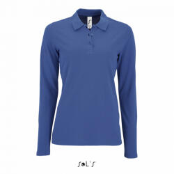 SOL'S Női galléros póló SOL'S SO02083 Sol'S perfect Lsl Women - Long-Sleeve piqué polo Shirt -L, Royal Blue
