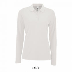 SOL'S Női galléros póló SOL'S SO02083 Sol'S perfect Lsl Women - Long-Sleeve piqué polo Shirt -2XL, White