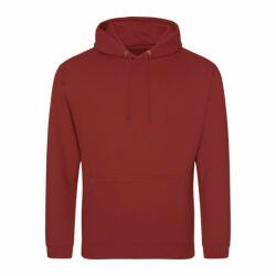 Just Hoods Uniszex kapucnis pulóver Just Hoods AWJH001 College Hoodie -XS, Brick Red