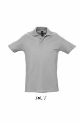 SOL'S Férfi galléros póló SOL'S SO11362 Sol'S Spring Ii - Men’S pique polo Shirt -2XL, Grey Melange