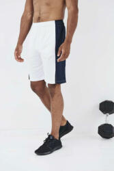 Just Cool Uniszex rövid nadrág Just Cool JC089 Cool panel Shorts -2XL, Arctic White/French Navy