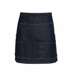 Premier Uniszex, női, férfi kötény, szakács, pincér Premier PR125 Jeans Stitch Denim Waist Apron -Egy méret, Indigo Denim