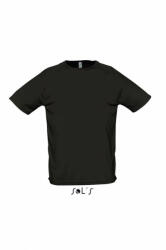 SOL'S Férfi póló SOL'S SO11939 Sol'S Sporty - Raglan Sleeved T-Shirt -S, Black