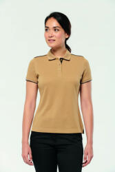 Designed To Work Női galléros póló Designed To Work WK271 Ladies' Short-Sleeved Contrasting Daytoday polo Shirt -L, Black/Yellow