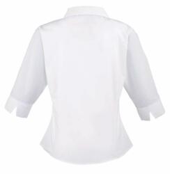 Premier Női Premier PR305 Women'S poplin 3/4 Sleeve Blouse -XXS, White