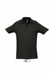 SOL'S Férfi galléros póló SOL'S SO11362 Sol'S Spring Ii - Men’S pique polo Shirt -S, Black