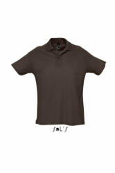 SOL'S Férfi galléros póló SOL'S SO11342 Sol'S Summer Ii - Men'S polo Shirt -XL, Chocolate