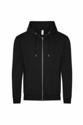 Just Hoods Uniszex kapucnis pulóver Just Hoods AWJH250 Organic Zoodie -XS, Deep Black