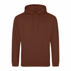 Just Hoods Uniszex kapucnis pulóver Just Hoods AWJH001 College Hoodie -XS, Red Rust