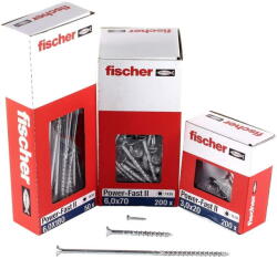 Fischer chipboard screw Power-Fast II 6.0x240 countersunk (25 pieces, partial thread, galvanized) (670468)
