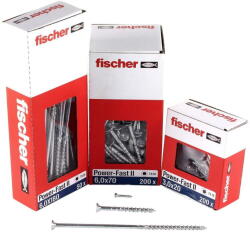 Fischer chipboard screw Power-Fast II 6.0x200 countersunk (50 pieces, partial thread, galvanized) (670696) - 24mag