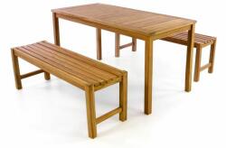 divero Kerti bútor készlet 150 cm tíkfa lakkozott - kokiskashop