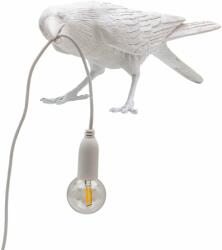 Seletti Lampă de masă BIRD PLAYING, 33 cm, alb, Seletti