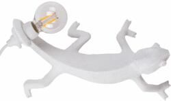 Seletti Lampă de masă cu priză USB, CHAMELEON GOING DOWN, 21 cm, alb, Seletti