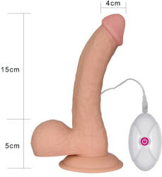 Lovetoy Vibrator (10) cu ventuza The Ultra Soft Dude - 20 cm Vibrator