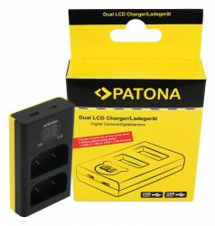 PATONA DUAL akkumulátor töltő (dupla) (for Olympus BLX-1) (1713) (1713)