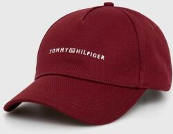 Tommy Hilfiger șapcă de baseball din bumbac culoarea bordo, neted PPYX-CAM016_83X