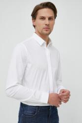 Calvin Klein cămașă bărbați, culoarea alb, cu guler clasic, slim K10K109891 PPYX-KDM01R_00X