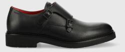Hugo pantofi de piele Luxity barbati, culoarea negru, 50486286 PPYX-OBM08S_99X