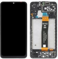  0A047F Samsung Galaxy A04s LCD kijelző érintővel fekete kerettel, előlap (0A047F)