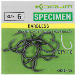 Korum Xpert specimen barbless hooks - size 8 (KHXSN/08)