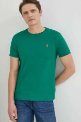 Ralph Lauren tricou din bumbac bărbați, culoarea verde, uni 710671438 PPYX-TSM06U_77X