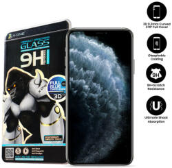 Samsung Galaxy S23 Plus előlapi üvegfólia, edzett, hajlított, fekete keret, 9H, SM-S916, 3D Full Glue, X-ONE