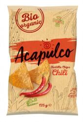 Acapulco Tortilla Bio Chips cu Chili Acapulco 125 Grame
