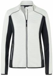 James & Nicholson Női fleece sztreccs pulóver JN783 - Off-white / sötétszürke | XL (1-JN783-1771349)