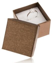 Ekszer Eshop Matt dobozka gyűrűre, fülbevalóra és medálra bronz árnyalatban