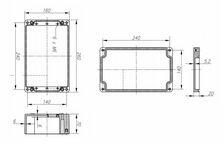 Csatári Plast Szerelő/készülékdoboz poliészter falonkívüli műanyag 260mm x 160mm 90mm CSP 162609 Csatári Plast - CSP10162609 (CSP10162609)