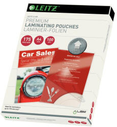 Leitz Lamináló fólia LEITZ A/4 175 mikron 100ív/csomag fényes (74830000)