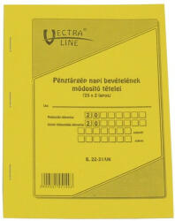Vectra-Line Nyomtatvány pénztárgép napi bevételeinek módosító tételei VECTRA-LINE A/5 25x2 lapos (B22.31)