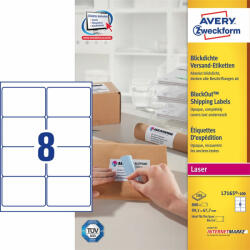 Avery Etikett AVERY L7165-100 99, 1x 67, 7mm univerzális fehér 800 címke/doboz 100 ív/doboz (L7165-100)