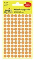 Avery Etikett AVERY 3178 öntapadó jelölőpont neon sárga 8mm 416 jelölőpont/csomag (3178) - team8
