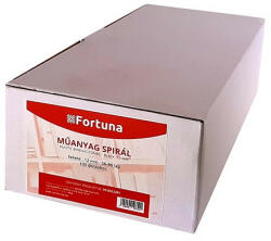 Fortuna Iratspirál műanyag FORTUNA 12mm 56-80 lap fekete 100/dob (09.0052301)